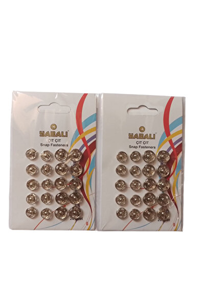 Yabalı 2 عبوة من الأزرار المضغوطة، إجمالي 40 قطعة