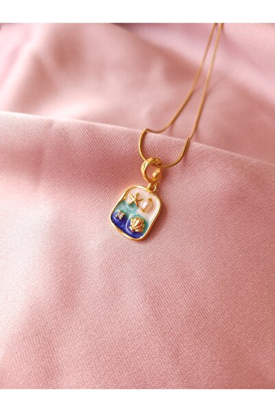 Jewerly Ocean's Charm Minimal Sanat Deniz Temalı Çelik Kolye