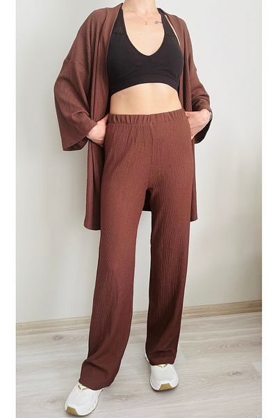 VOL High Waist, Wide Cut, Wide Leg, Lycra Wrap Fabric Palazzo Pants