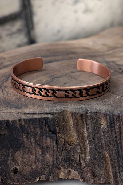 cheetah quality Men's Copper Bracelet Made by Viking Handcrafted