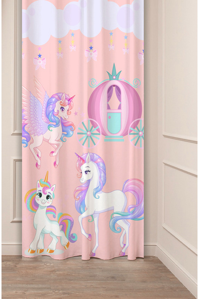 GREENDECOR Unicorn Pink Flower Leaf Children's Room Patterned Special Design ...