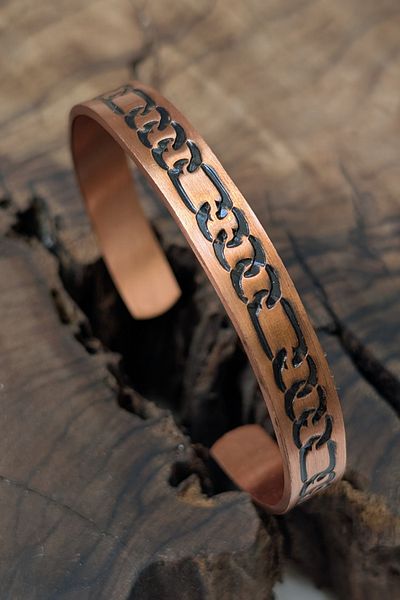 cheetah quality Men's Copper Bracelet Made by Viking Handcrafted
