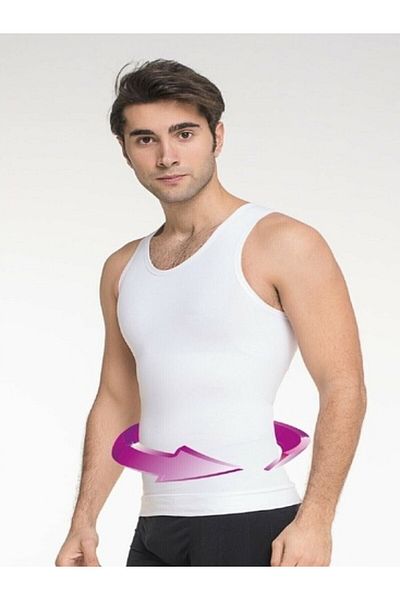 Pastimost Men's Corset Undershirt with 1 Size Reducing Strap