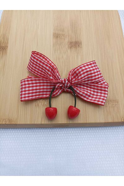 JHTshop Cherry Buckle Red Hairpin Cloth Pinched Hairpin