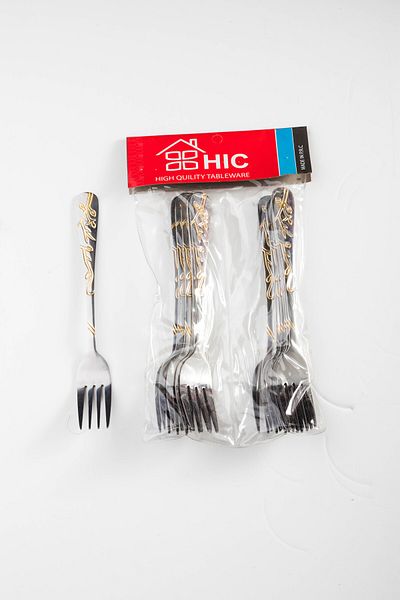 casa rosa 12-Piece Stainless Steel Dessert Fork Set