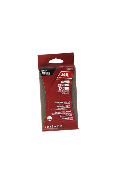 ACE 120/80 Grit Sanding Sponge Brown