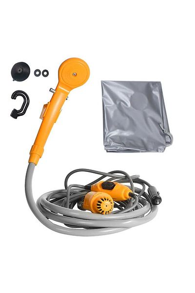 Generic Duș portabil, pompă, 3,5 l/min, pentru camping, drumeții, spălare auto sau animale, DC 12V