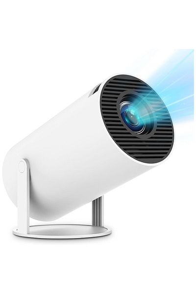 Generic Videoproiector portabil, 40-200", 1080P, alb, 10x17cm, cu Bluetooth si WiFi
