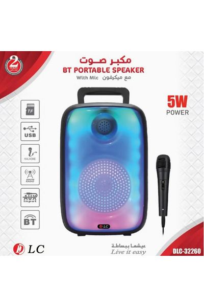 DLC 6.5-Inch Bluetooth Speaker with Microphone – 5W