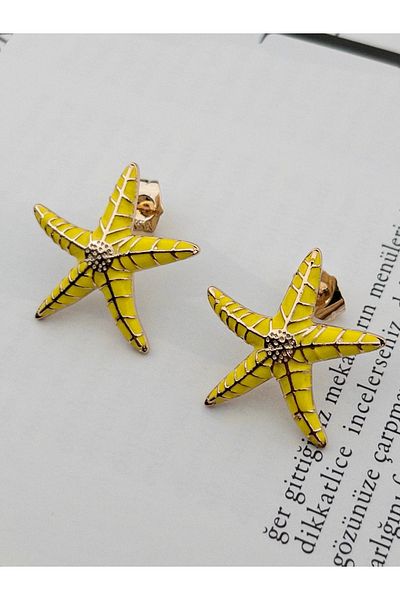 Siya Silver Gold Color Starfish Steel Earrings - 4 Different Color Options