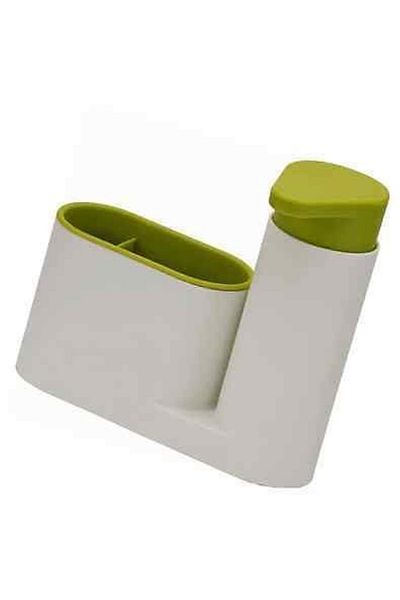 Generic Liquid soap and brush dispenser for kitchen organization
