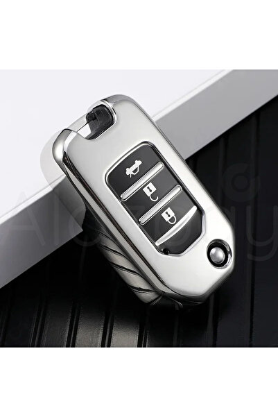 Alazpay Husa pentru chei din TPU lucios pentru Honda Civic Accord CR-V HR-V (...