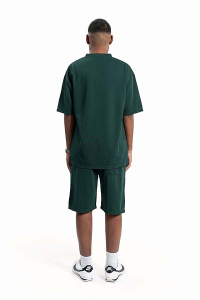 wecre8 Men Green T-Shirt and Shorts Set By WECRE8