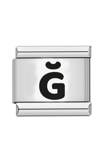 gastromarka سوار من الفولاذ الإيطالي بحرف G