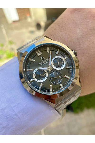 Reward Men's Wrist Watch Waterproof Steel Band Bracelet Gift