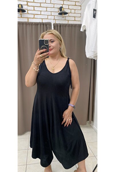TUBA TOPTAŞ Plus Size Viscose Jumpsuit