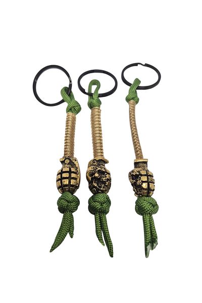 moonparacord Paracord Skull Bomb Keychain