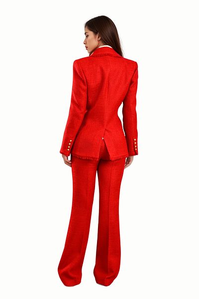 wecre8 Red Flare Pants by WECRE8