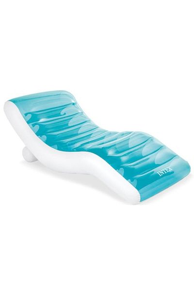 Intex Inflatable Mattress Intex, for pool, 1 person, 191x99 cm, white/blue