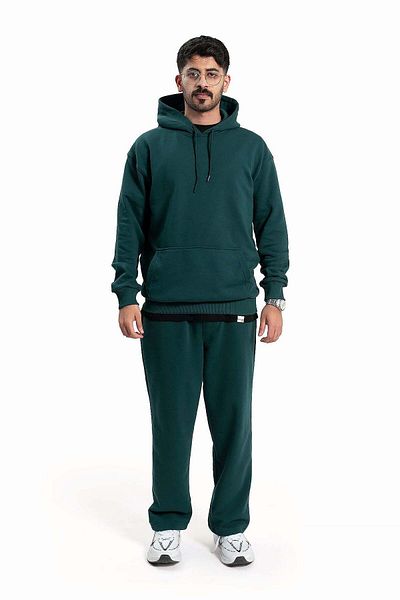 wecre8 Men Green Hoodie and Pants Set By WECRE8