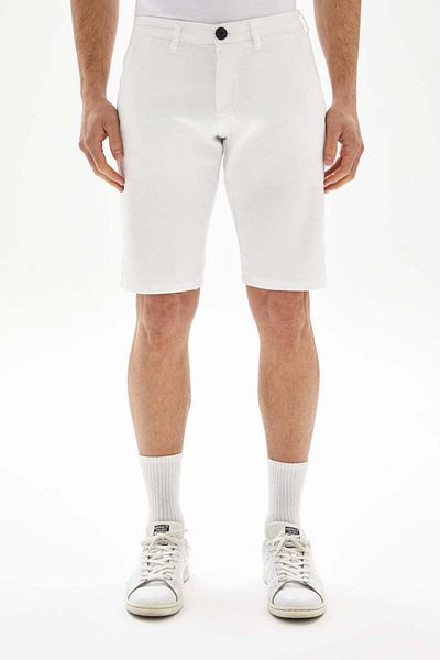 wecre8 White Classic Slim Shorts By WECRE8