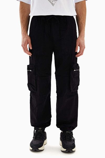 wecre8 Black Plain Cargo Pants By WECRE8