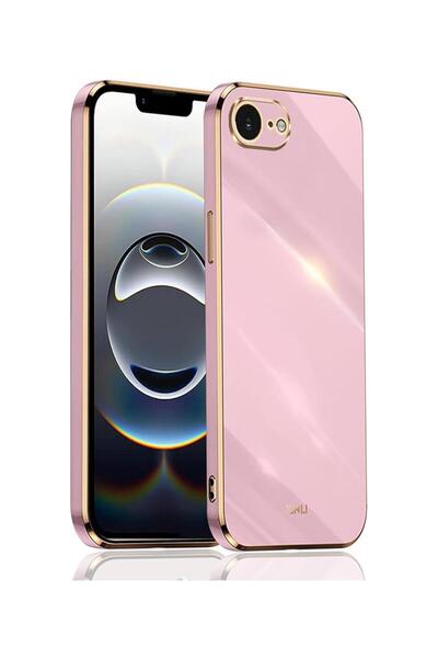 m.tk moveteck Apple iPhone 16E Kılıf Kamera Korumalı Parlak Gold Altın işleme...