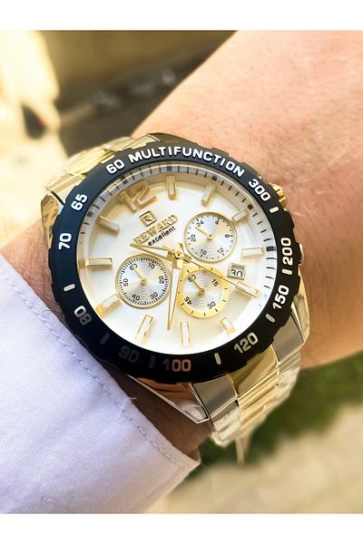 Reward Men's Wrist Watch Waterproof Silver Color Steel Cord Bracelet Gift