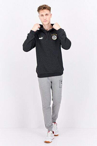 Puma Men Sportswear Fit Long Sleeve Outdoor Hoodies, Charcoal