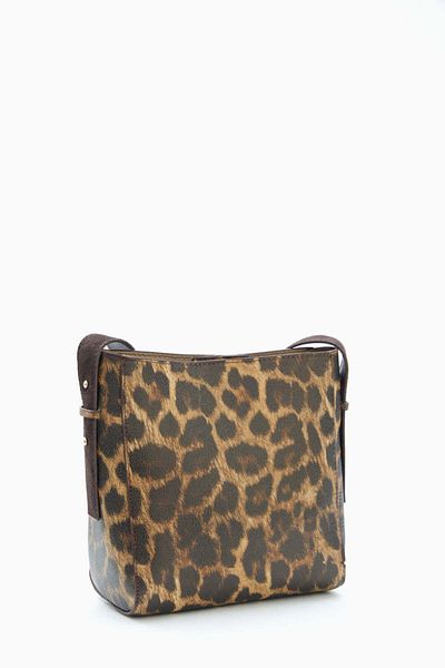 wecre8 Leopard Print Modern Buckle Shoulder Bag by WECRE8