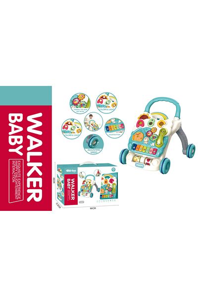 Point Plus Educational Baby Walker with Musical Toys, Lights and Interactive Buttons (Size: 66 x 11.5 x 45 cm)
