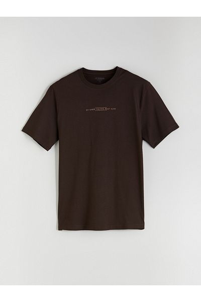 LC Waikiki Γυναικείο μπλουζάκι με στάμπα Crew Neck Stitch