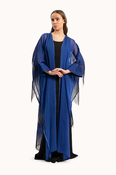 wecre8 Women Fringes Blue Kaftan By WECRE8