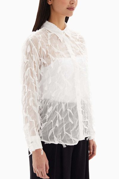 wecre8 White Sheer Blouse By WECRE8