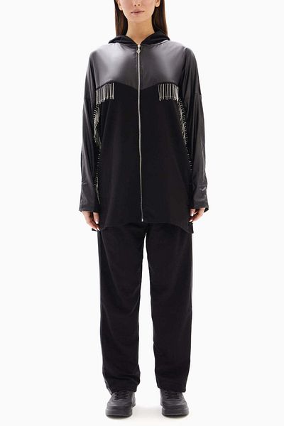 wecre8 Black Set of Edgy Hoodie and Pants By WECRE8