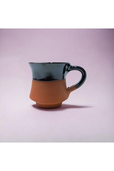 Generic ARK Dirtique 80 ml Conical Clay Tea Cup – Glazed Terracotta, Perfect for Tea & Hot Beverages