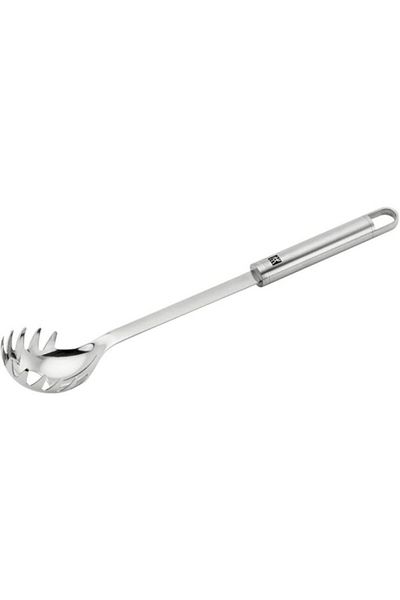 ShopZum Zwilling Pro Pasta Scoop, Metallic Grey, 18/10 Stainless Steel, 33 cm