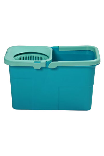 Motek Cleaning Set, Bucket with Centrifuge, Telescopic Handle and Round Mop + Spare 100% Microfiber