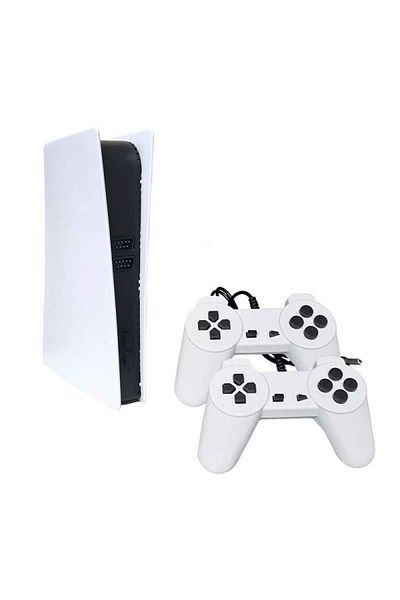 SIKS GS5 SIKS Retro Video Game Console, 2 X Wired Controller, Super 8 BIT Game, Black/White