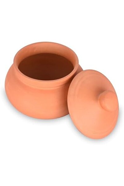 Generic ARK Terrapura Unglazed Clay Round Cooking Pot 1800 ml (61 Oz). Organic and Handmade by Artisans. Tra