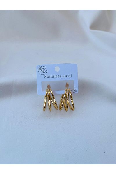 ESDE 3 Piece Steel Stylish Design Heart Earrings