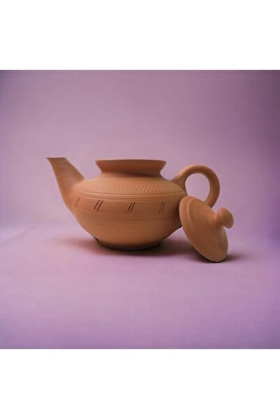 Generic ARK Dirtique 650 ml Elegant Clay Teapot – Handmade Plain Terracotta Design for Stylish Tea Service