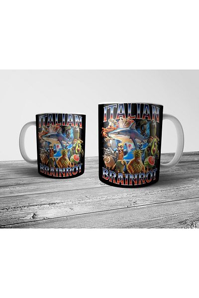 Pixxa Italian Brainrot Tung Sahur Mug Cup Model 3