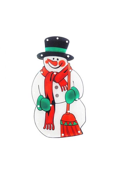 SIKS ® window decoration snowman ornament, LED lighting, multicolor