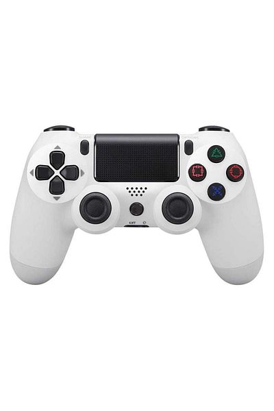 SIKS controller compatible with PS4, wireless, USB cable, White