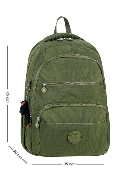 CANLOOR Waddell Khaki Green Licensed Water Resistant Crinkle Unisex Daily Backpack-1001
