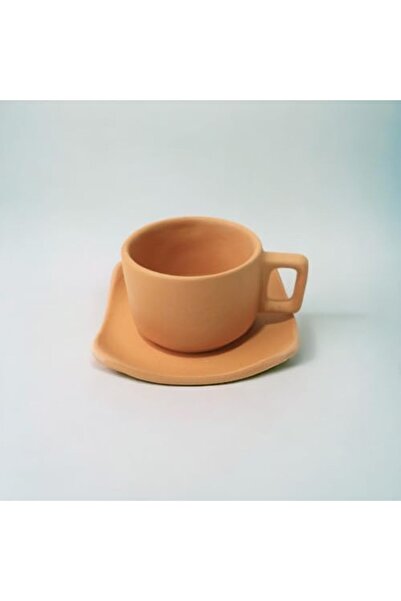 Generic ARK Terrapura Sustainable Earthenware Cup and Saucer Set – 6 Pieces, 120 ml x 6 Pieces