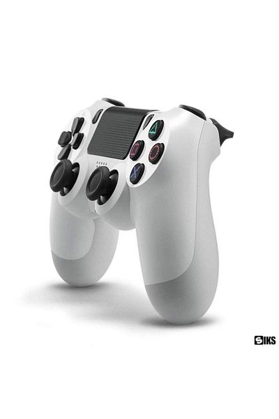 SIKS controller compatible with PS4, wireless, USB cable, White