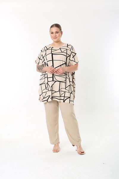 XL Modam Set pantaloni tunică de damă mărime mare