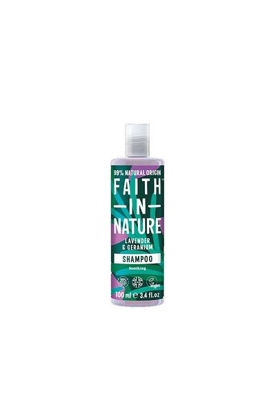Faith In Nature Șampon calmant Faith in Nature cu lavandă și geranium pentru păr normal și uscat, 100 ml